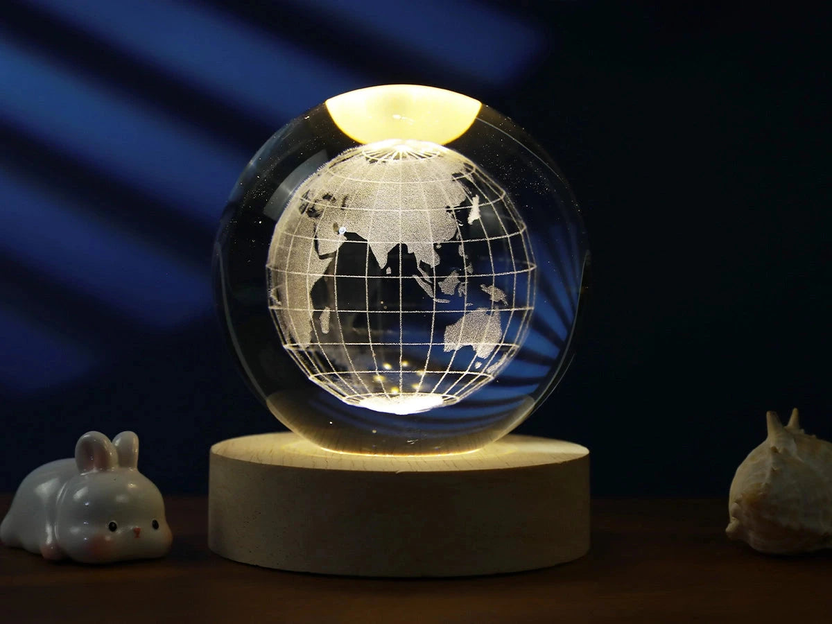 Crystal Ball Medium - Lampe de table LED boule de cristal iTotal Earth 