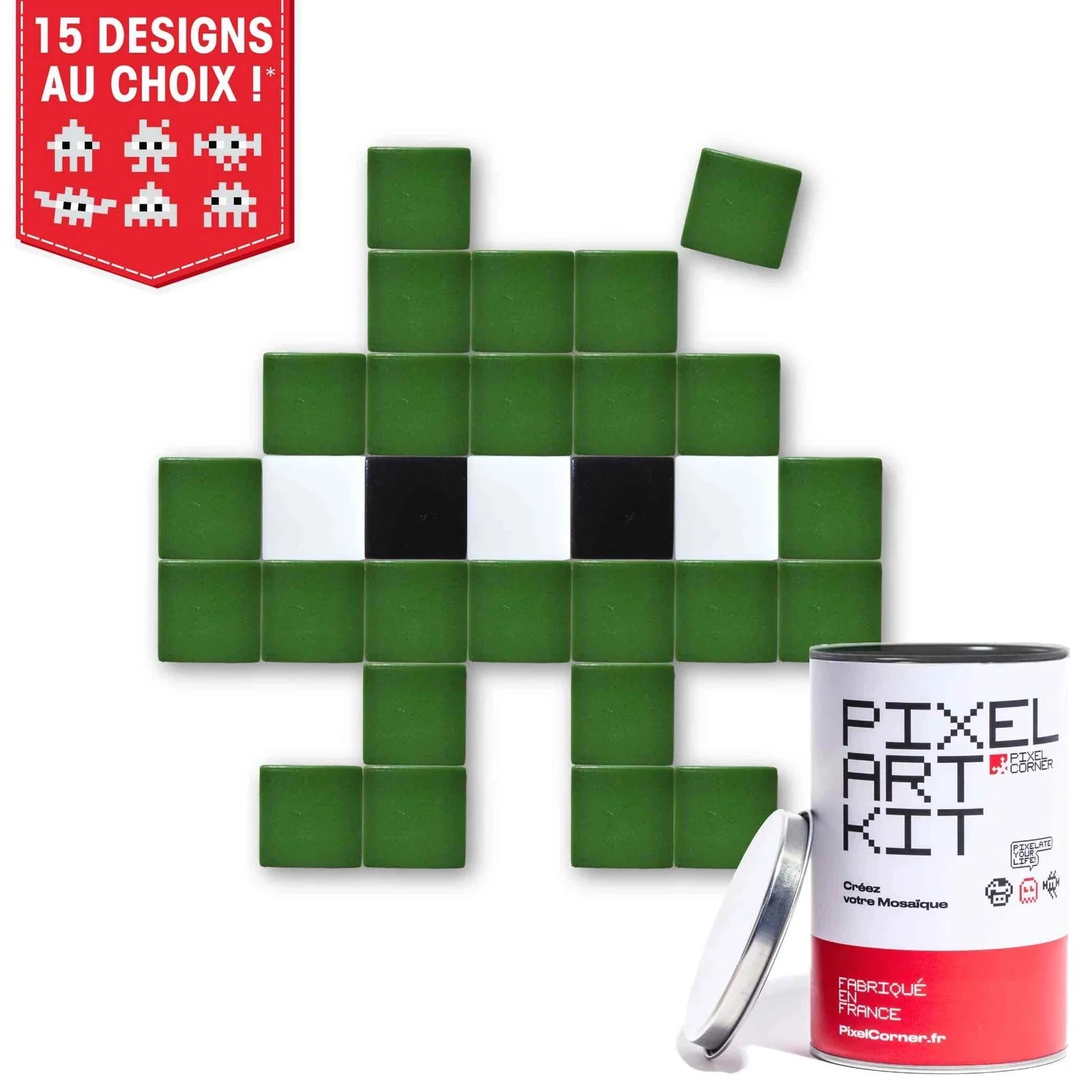 Tiny - Art kit mosaïque Pixel Corner Vert Foncé 