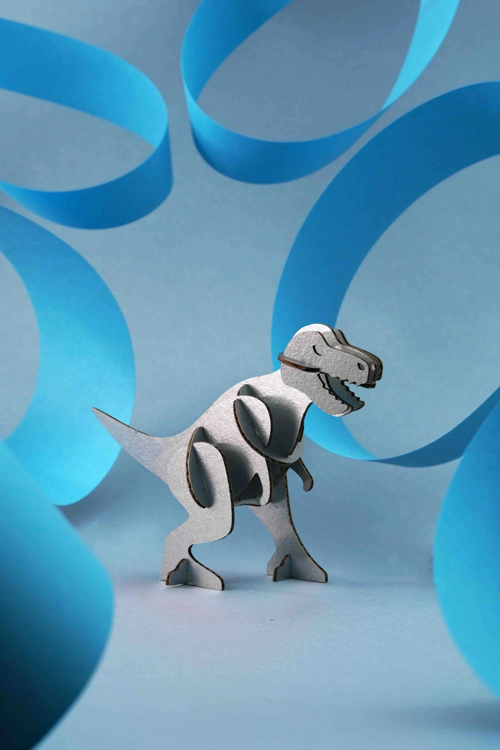 Tyrannosaurus - Kit en carton Assembli Hammered Silver 