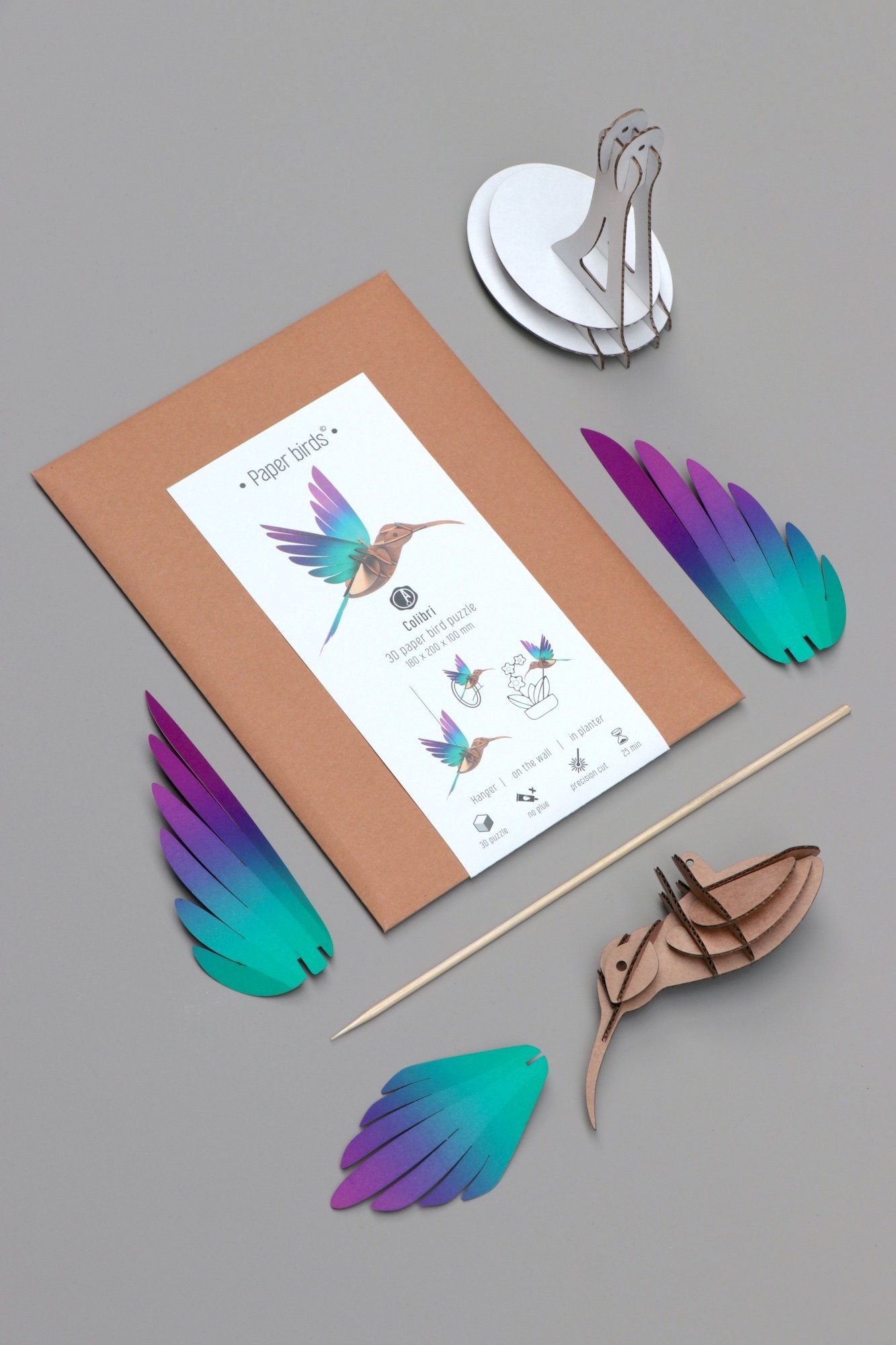 Colibri - Kit oiseau en carton Assembli 