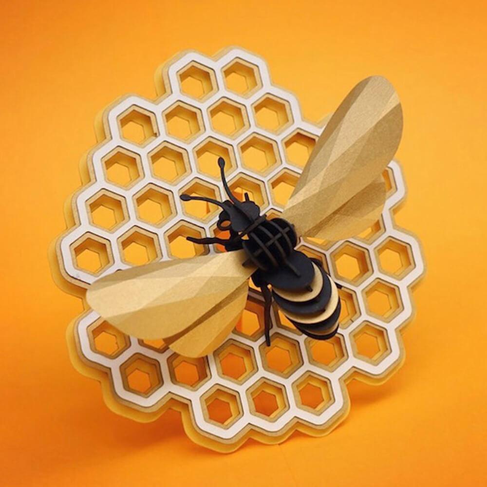 Honey Bee - Kit insecte en carton Assembli 