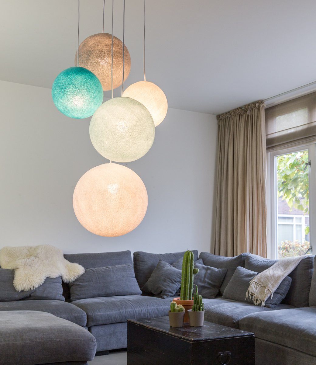 Sea Breeze - Suspension 5 globes Cotton Ball Lights 